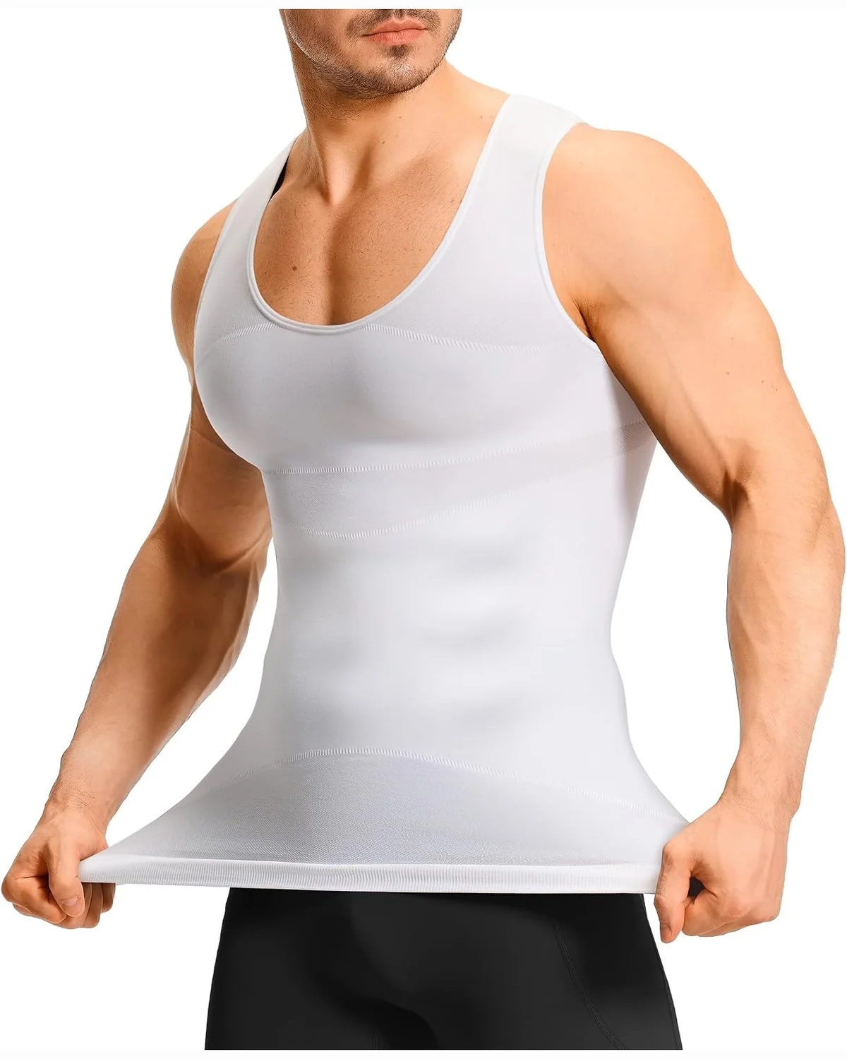 Targeted Waist Tank, White, 2XL