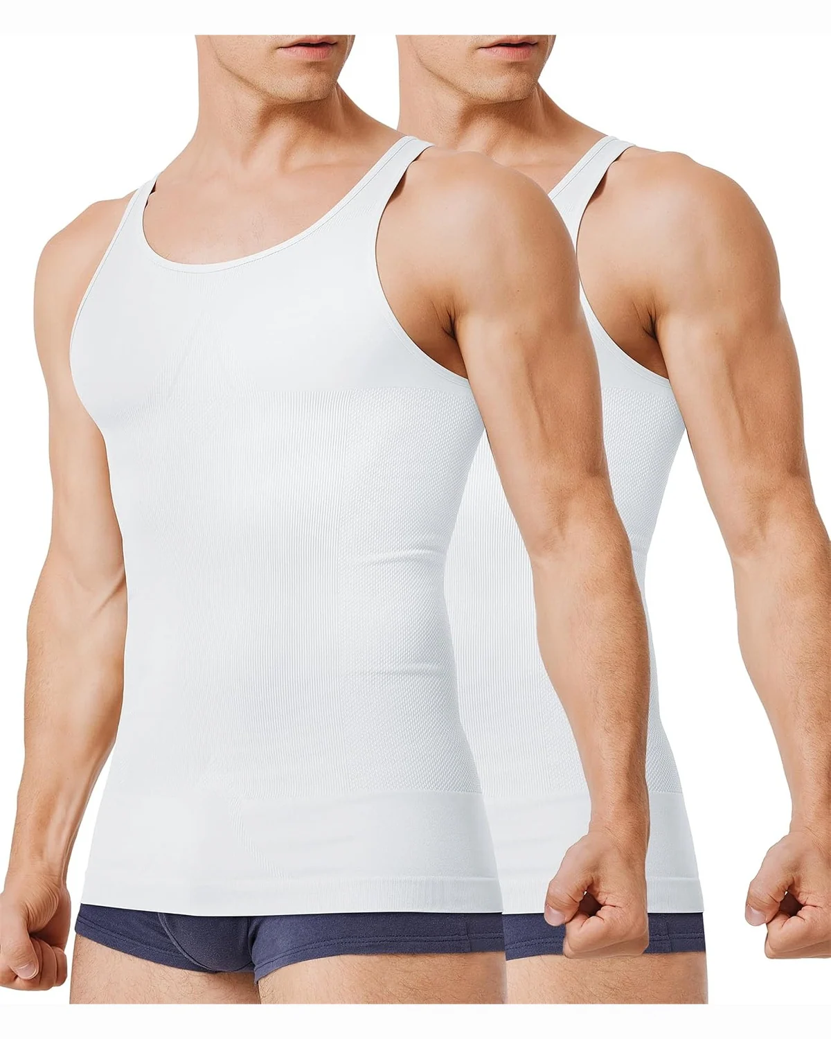 White Tank, Two-Pack, White two-pack, 3XL-4XL